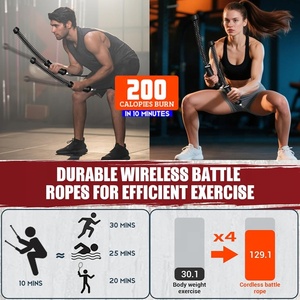 Wellshow Sport Portable Arm Exerciseur Cordes de combat lestées sans <span class=keywords><strong>corde</strong></span> <span class=keywords><strong>Corde</strong></span> d'entraînement robuste pour la salle de sport à domicile - Product Image 5