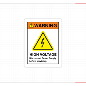 Autocollant adhésif personnalisé E02, résistant à la chaleur, pour avertissement de déconnexion haute tension, alimentation électrique, entretien, sécurité électrique industrielle - Product Image 2