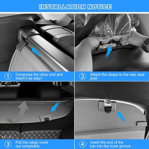 JIAYE 2025-2017 cubierta de carga retráctil para <span class=keywords><strong>Mazda</strong></span>, cubierta de sombra de seguridad para equipaje de <span class=keywords><strong>maletero</strong></span> de fibra de carbono, antiespionaje, privacidad - Product Image 3