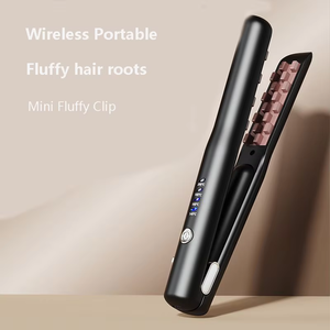 Mini lisseur sans fil rechargeable en contreplaqué, fer à friser portable USB en contreplaqué - Product Image 6