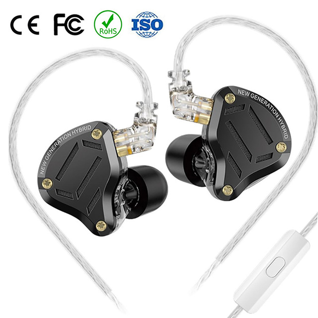 Fone KZ ZS10 Pro 2 1DD+4BA Hybrid in Ear Monitor Wired Earbuds with 4 Tuning Switch 3-Way Crossover Technology Hifi IEM Earphone