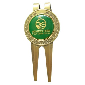 Ensemble de marqueurs de balle de golf et d'outils de réparation de divots en alliage métallique avec logo émaillé pour la réparation sur le terrain de golf et l'usage en cadeau - Product Image 5