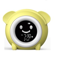 Jam Alarm Anak Keshi Kids Training Desain Anjing, Quartz LCD Digital, Lampu Tidur, Timer untuk Tidur dan Belajar