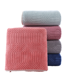 Luxury Coral Velvet <b>Towel</b> <b>Set</b> High Density Soft Absorbent Bath <b>Towels</b> for Gift Home - Product Image 3