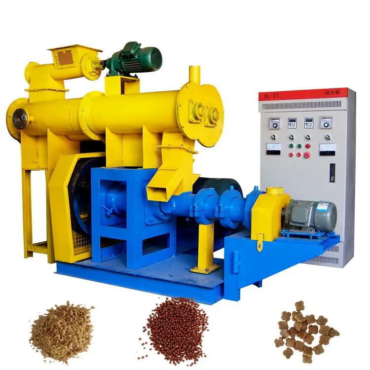 Huisdier Dier Drijvende Visvoer Feed Pellet Machine Prijs, Kip Vee Geit Pluimveevoer Pellet Making Machine In India