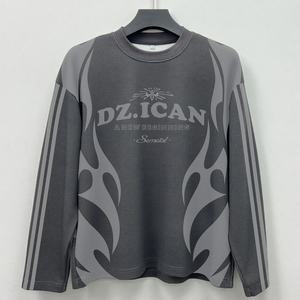 High Quality Drop Shoulder Printed <b>T</b>-<b>shirt</b> Designer Custom Striped Waffle <b>Thermal</b> <b>Shirt</b> <b>Men</b> Heavyweight Boxy Long Sleeve <b>T</b> <b>Shirt</b> - Product Image 5