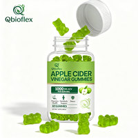 Gummies au vinaigre de cidre de pomme Qbioflex, formule personnalisée, avec la mère, Keto, B12, détox intestinal, véganes, pour la perte de poids