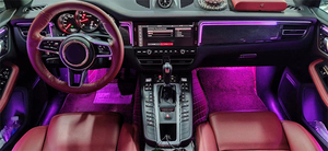 Per <span class=keywords><strong>Porsche</strong></span> <span class=keywords><strong>Macan</strong></span> 2014-2025 Luci a LED 64 Colori Kit Luce Ambiente Auto Pannello Porta Illuminato Illuminazione Decorativa d'Atmosfera - Product Image 5