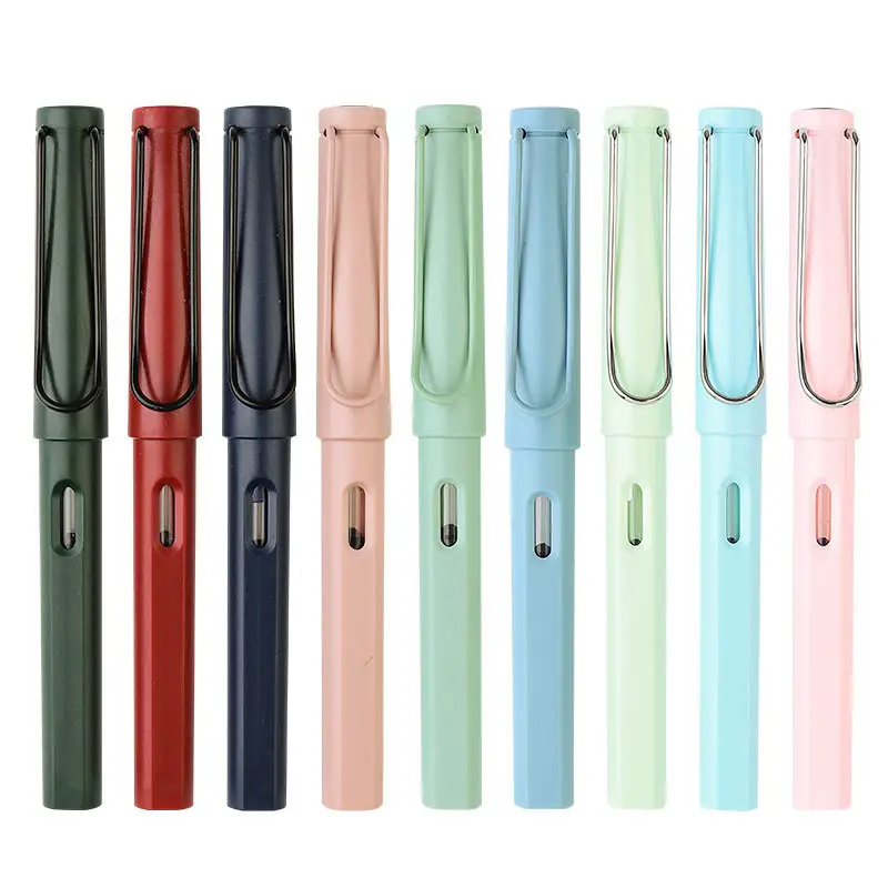 Hot Selling Promotional Plastic Fat Fountain Pen With Medium Nib Diversity Color Options