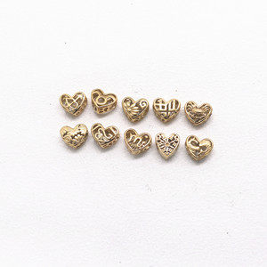 Perles d'espacement en acier inoxydable en forme de cœur yunnique pour la fabrication de bracelets, composants de bijoux moulés de 8 mm GZY-PJ07 - Product Image 5