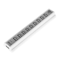 Divisor portátil Multi HUB 480Mbps de alta velocidad 10 puertos USB2.0 extensor divisor adaptador Hub