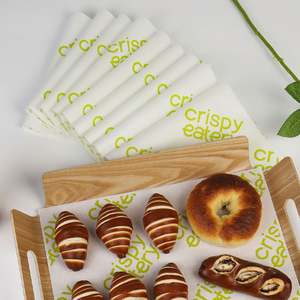 กระดาษห่ออาหารสำหรับไมโครเวฟ เกรดอาหาร สำหรับแฮมเบอร์เกอร์ ข้าวปั้น และขนมปัง ป้องกันน้ำมัน แบบใช้แล้วทิ้ง - Product Image 4