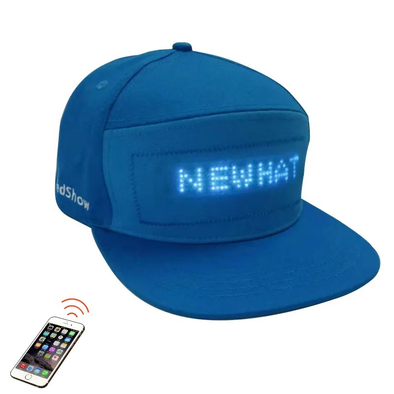 LEDディスプレイ野球帽移動カスタムワードLEDスクリーン付きスマートスポーツキャップAPPプログラム可能なGorrasLEDスクロールメッセージキャップ