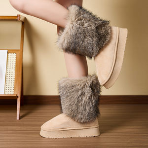 <span class=keywords><strong>Bottes</strong></span> de neige pour femmes, d'hiver, en daim, doublées de fourrure, imperméables, antidérapantes, plateforme, <span class=keywords><strong>bottes</strong></span> de neige à la cheville pour femmes - Product Image 6