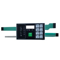 Teclado de Membrana con Superposición Gráfica Impresa Personalizada OEM, Interruptor de Membrana Flexible de Circuito Plateado Multicapa con Adhesivo 3M