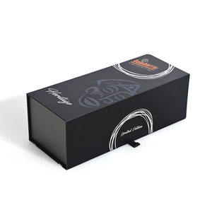 Biodegradable Scatola Regalo Handmade Custom Design Clamshell Wine <b>Box</b> Packaging Luxury <b>Black</b> <b>Gift</b> <b>Box</b> With Magnetic Lid - Product Image 3