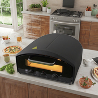 Oven pizza elektrik 13 inci kualitas tinggi dengan peralatan batu untuk restoran ventless table top memanggang steak CE