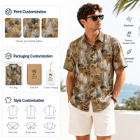Chemise décontractée à manches courtes pour homme, imprimé floral hawaïen, été, haute qualité, spandex/polyester, respirante, séchage rapide