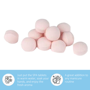 Tablettes effervescentes de bain de spa au lait et au miel pour manucure, 100% naturelles, au sel de soude, de luxe, faites à la main, emballées en bouteille sérigraphiée - Product Image 2