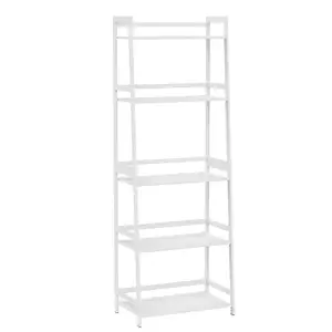 Bookshelf Black Book Shelf Ladder Bookcase 5 Tier Tall Book Case For Bedroom Living Room Office White