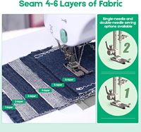 Machine à coudre électrique portable mini 12 points pour la maison avec kit de couture pour vêtements