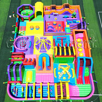 Parc de château gonflable géant Parc d'attractions gonflable extérieur Fun City Outdoor Trampoline Theme Park for Kids