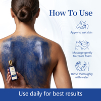 Gel Douche Éclaircissant et Blanchissant au Nila Bleu Marocain, Marque Privée OEM, Soin Nettoyant en Profondeur Naturel pour la Peau, Vente en Gros 100ml