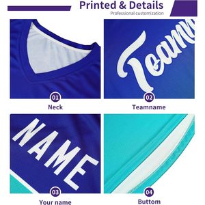 Shorts de basket-ball personnalisés à dégradé avec nom et numéro pour hommes et jeunes, uniforme respirant à col en V, impression sublimée - Product Image 5