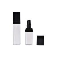 Flacon de lotion sans air à double paroi en PMMA sans BPA de 15, 30, 100 ml avec pompe à lotion et buse, pot à crème transparent de 30, 50 g pour emballage cosmétique