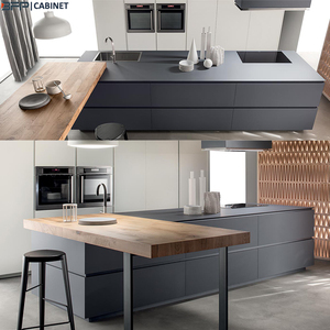 Acabado mate laca madera contrachapada carcasa lujo gabinete de cocina para <span class=keywords><strong>indicidual</strong></span> - Product Image 1