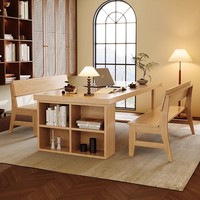 Établi simple et durable en bois massif Mobilier moderne pour la maison Bureau d'ordinateur en bois Tiroirs de rangement multiples