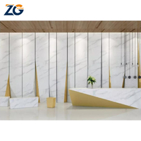 ZGSTONE Marbres Artificiels Dalle De Sol Calacatta Escalier Blanc Marbre Pierre Porcelaine Sol Table Top Dalle Cuisine Comptoir