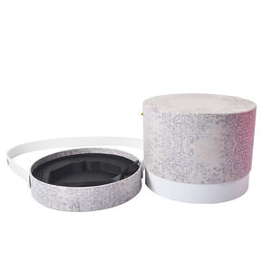 Caja de flores blanca redonda de lujo Embalaje de marca Arreglo floral Tubo de papel Caja de regalo de flores para regalos de flores románticas - Product Image 2