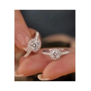 14k 0.5CT Fine Jewelry Moissanite Stone <b>Rings</b> <b>Men</b> Women Round Diamond Wedding <b>Rings</b> - Product Image 1