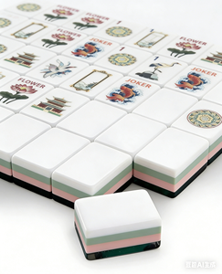Juego de Fichas de Mahjong Americano Portátil de Lujo Personalizado, 160 Piezas, con Fichas de Acrílico y Plástico de 4 Capas, Estilo <span class=keywords><strong>Casino</strong></span>, Color Esmeralda - Product Image 2