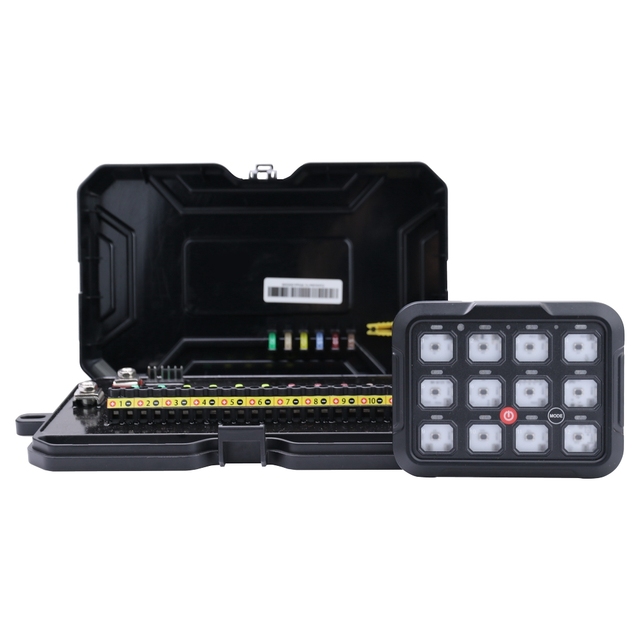 Multifunction 12V 24VDC 12 Gang 4X4 RGB Switch Panel for Car 4X4 Offroad Universal