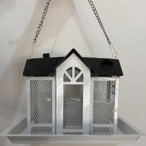 Bahçe Dekoru Kuş Yemlikleri Ev Tipi Asılı Metal Yabani Kuş Yemliği Açık Hava Büyük Kardinal Kuş Yemliği Kuş Evleri Sincap Geçirmez - Product Image 5