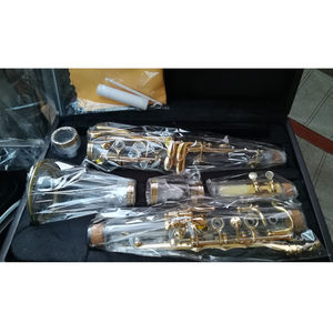 <span class=keywords><strong>Clarinete</strong></span> Sib <span class=keywords><strong>de</strong></span> <span class=keywords><strong>Cristal</strong></span> <span class=keywords><strong>de</strong></span> Alta Calidad con Llaves Doradas y Tubo Transparente con un Hermoso Tono - Product Image 6