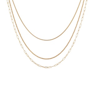 Alison Jewelry Nueva Moda Cadenas de Acero Inoxidable Chapadas en Oro de 18K de Alta Calidad con Piedra Geométrica Hueca y Esmalte, Elegantes para Fiestas - Product Image 5