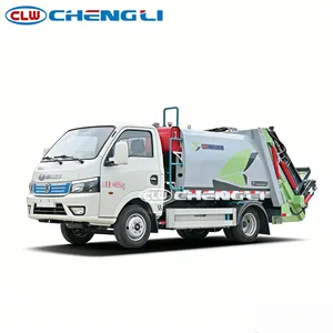 รถบรรทุกอัดขยะไฟฟ้า 4 คิว แบบไม่มีมลพิษ บรรทุกท้าย สำหรับเก็บขยะในเมือง - Product Image 2