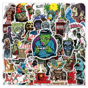 51Pcs Usine Personnalisé Étanche 4-8CM PVC Appel Autocollants Horreur Zombie Autocollants Personnalisés - Product Image 5