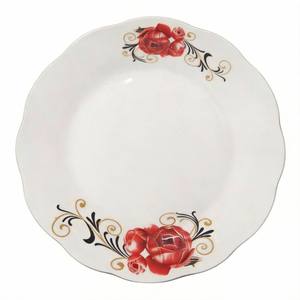 Assiettes en céramique en gros / Assiettes à soupe / Assiettes à salade / Assiettes à accompagnement / Assiettes plates – Assiette en porcelaine pas chère Marque HARVIT Motif floral - Product Image 2