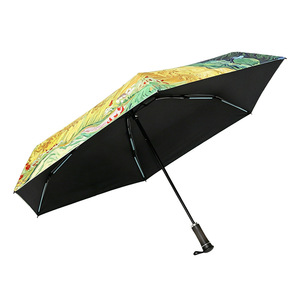 Mini parapluie pliant 5 sections avec poignée rétractable, protection solaire et anti-pluie, cadeau tendance, vente en gros, logo personnalisé - Product Image 3