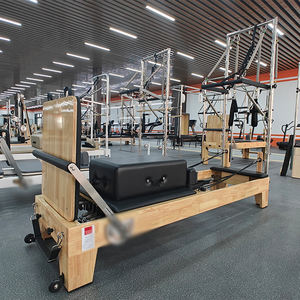 スタジオ商業耐久性ヨガオークウッドピラティスリフォーマー機械ヨガピラティスリフォーマー機器木製ピラティスリフォーマーハーフタワー付き - Product Image 3