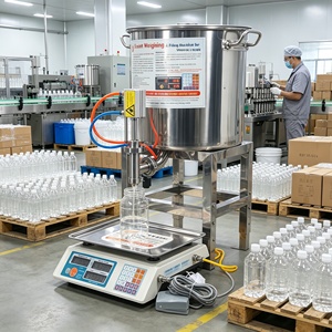 Machine de remplissage de liquides à grand débit pour l'huile d'olive, les parfums et les huiles comestibles avec système de contrôle de pesage - Product Image 1