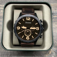 Montre Chronographe Multifonction de Luxe pour Hommes, Étanche, Trois Cadrans, Lumineuse, Ronde, Classique, à Quartz FS, Vente en Gros