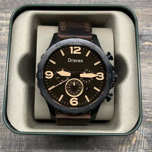 นาฬิกาโครโนกราฟผู้ชาย หรูหรา กันน้ำ มัลติฟังก์ชั่น แฟชั่น เรืองแสง หน้าปัดกลม สามเข็ม ควอตซ์ สำหรับผู้ชาย ขายส่ง - Product Image 6