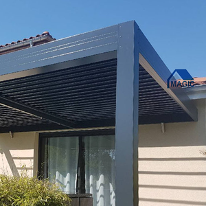 Pergola motorisée en aluminium avec télécommande électrique, toit en aluminium, pour balcon - Product Image 4
