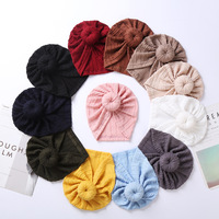 Bonnet bébé en forme de donut, élastique, extensible, pour nouveau-né, fille et garçon, turban bébé indien, bonnet, accessoires pour cheveux