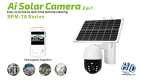 Eseecloud 4K 4G carte SIM double lentille couleur vision nocturne PIR détecter AI IP surveillance solaire CCTV caméra PTZ